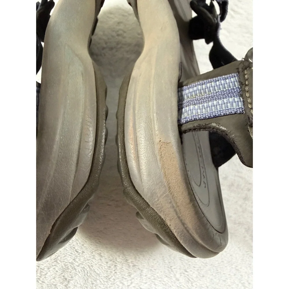 Teva Women's Terra Fi Lite Blue Grey Hiking Sandals Shoc Pad Strappy Outdoor